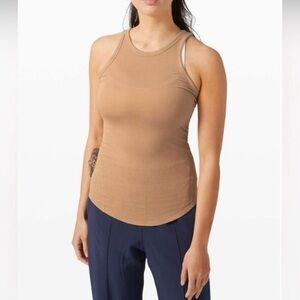 Lululemon Full Day Ahead Racerback Tank Top – Size 4 – Beech Wood Tan